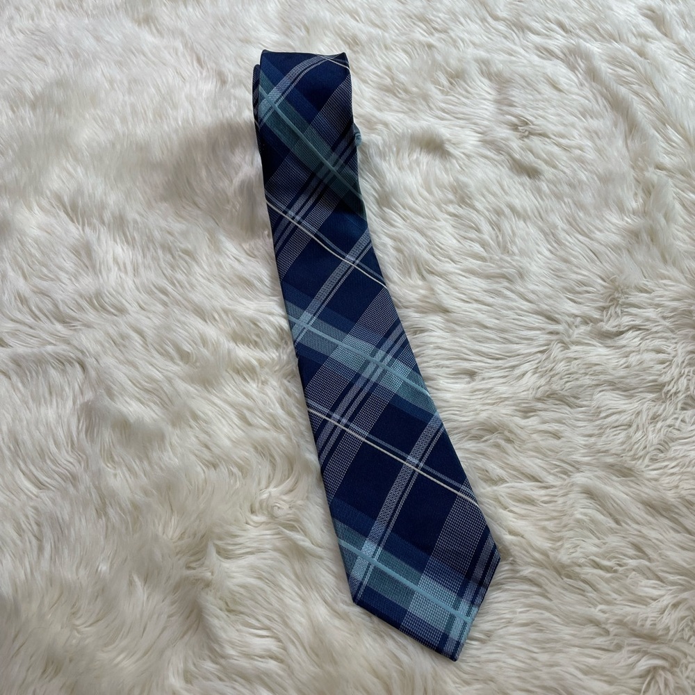 Michael Kors Blue Plaid Tie
